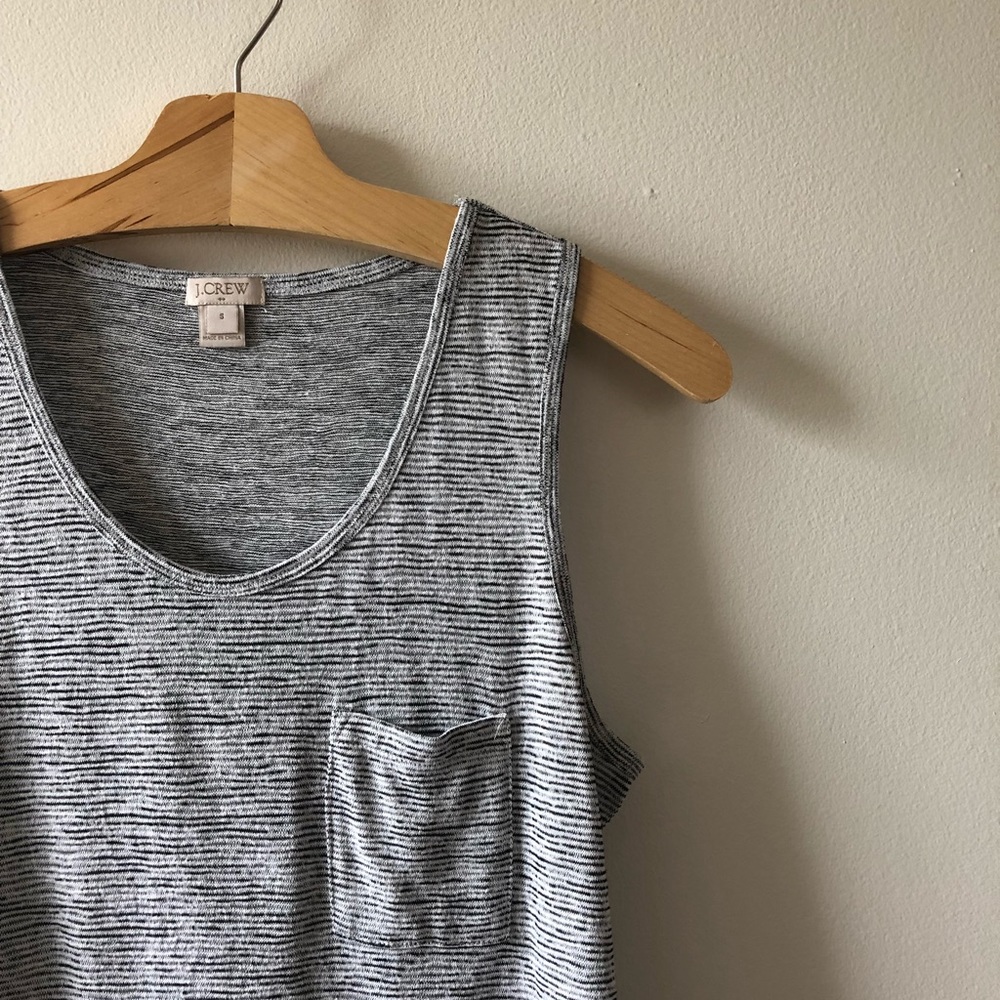 J. Crew Striped Pocket Tank